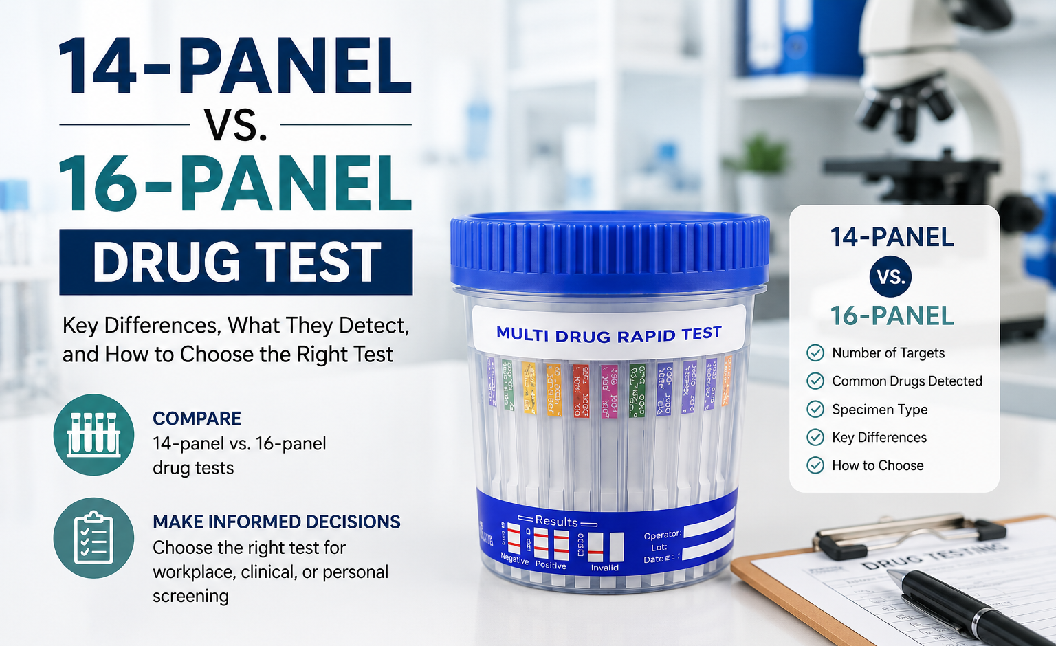 14 vs 16 Panel Drug Test: Key Differences, Drug Lists & Which Is Better?