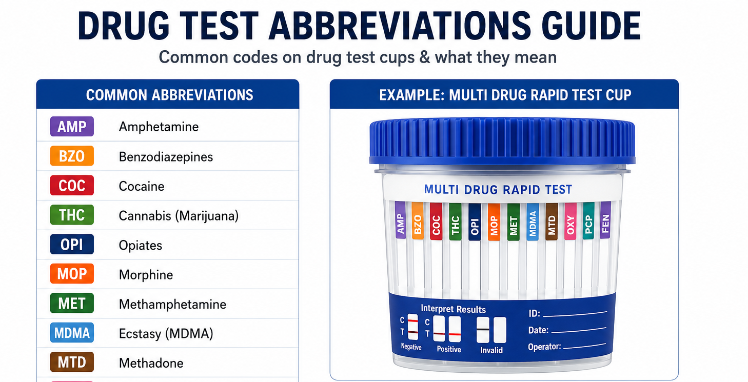 Drug Test Abbreviations Guide: