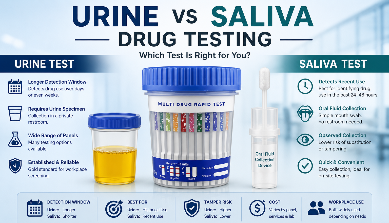 Urine vs Saliva Drug Testing:
