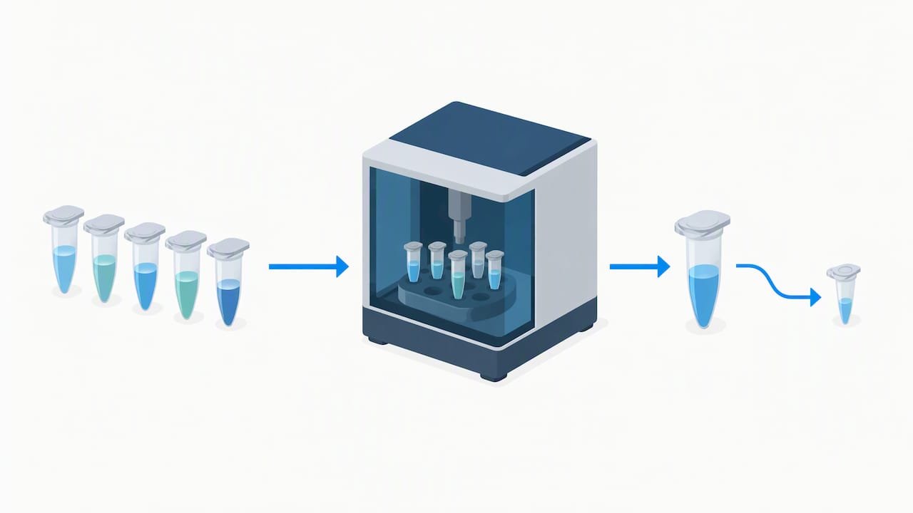 Pilot sample workflow before precious-sample confirmation
